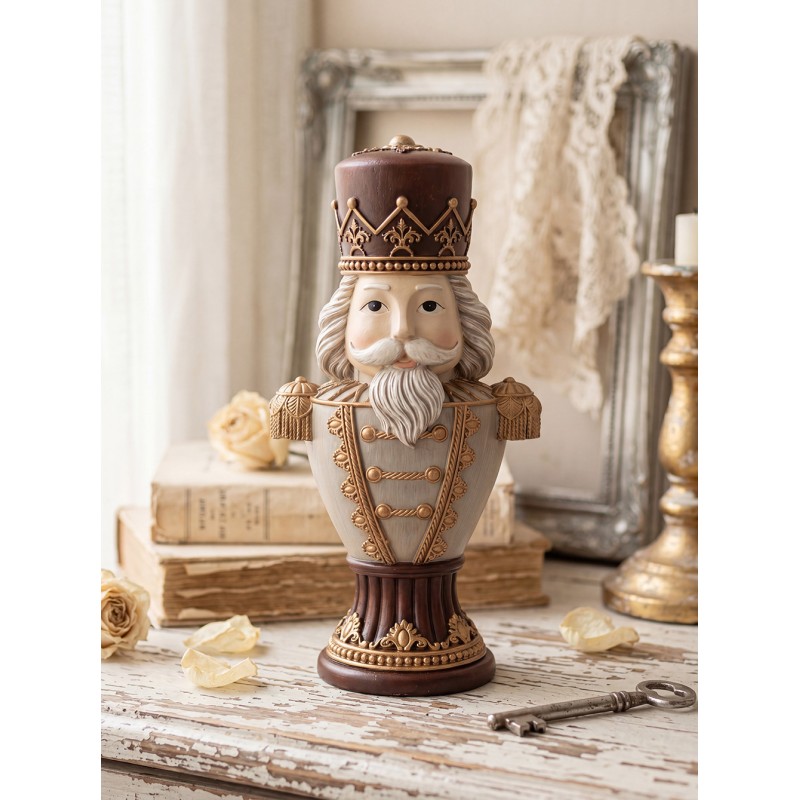 Clayre & Eef Christmas Decoration Figurine Nutcracker 16x10x30 cm Brown Plastic