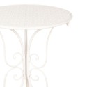 Clayre & Eef Bistroset Bistrotafel Bistrostoel 3-delig Ø 60x70 Wit IJzer