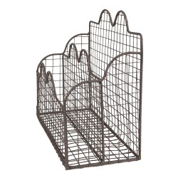 Clayre & Eef Portalettere 27x12x22 cm Marrone Metallo
