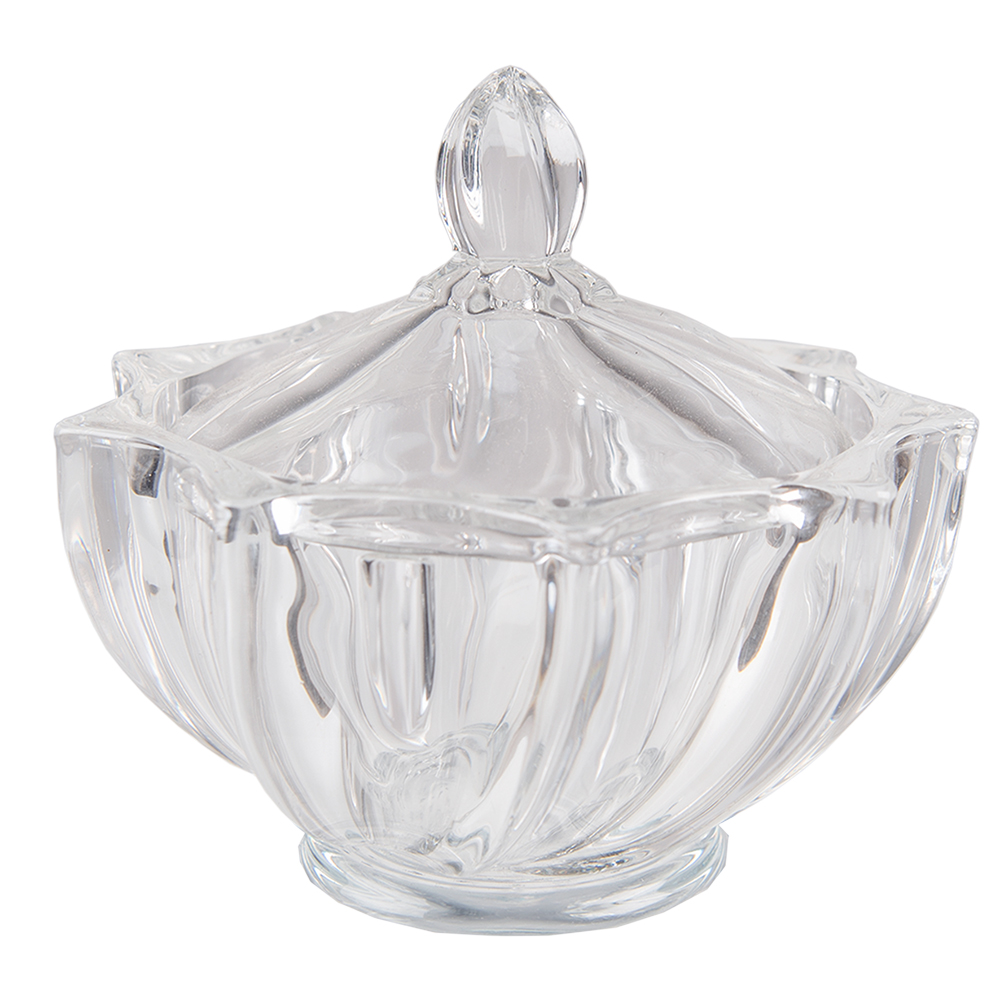 Clayre & Eef Glazen potje Ø 12x12 cm Glas afbeelding