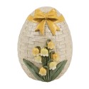 Clayre & Eef Image de décoration Œuf 9x8x10 cm Beige Plastique