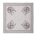 Clayre & Eef Servietten Baumwolle 6er Set 40x40 cm Beige Baumwolle Hirsch