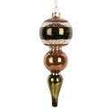 Clayre & Eef Boule de Noël Ø 6x17 cm Vert Verre
