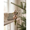 Clayre & Eef Boule de Noël Ø 6x17 cm Vert Verre