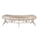 Clayre & Eef Panca da giardino 157x55x48 cm Beige Metallo