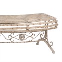 Clayre & Eef Panca da giardino 157x55x48 cm Beige Metallo
