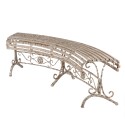 Clayre & Eef Panca da giardino 157x55x48 cm Beige Metallo