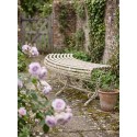 Clayre & Eef Panca da giardino 157x55x48 cm Beige Metallo