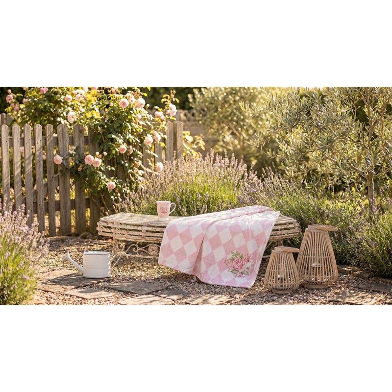Clayre & Eef Panca da giardino 157x55x48 cm Beige Metallo