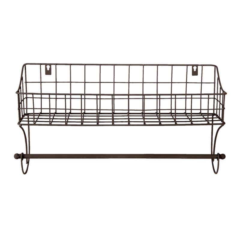 Clayre & Eef Portasciugamani 44x12x25 cm Marrone Ferro