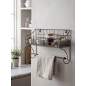 Clayre & Eef Porte-serviettes 44x12x25 cm Marron Fer