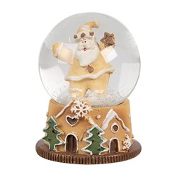 Clayre & Eef Palla di neve Ø 5x6 cm Marrone Vetro