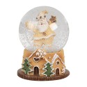 Clayre & Eef Sneeuwbol Ø 5x6 cm Bruin Glas