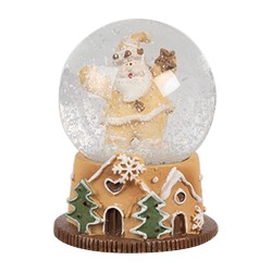 Clayre & Eef Palla di neve Ø 5x6 cm Marrone Vetro
