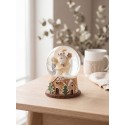 Clayre & Eef Sneeuwbol Ø 5x6 cm Bruin Glas