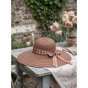 Clayre & Eef Cappello Marrone Paglia di carta