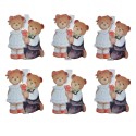 Clayre & Eef Patères décoratives 4x1x5 cm Marron Bois Ours