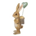 Clayre & Eef Decoratie Beeld Konijn 7x5x17 cm Bruin Kunststof
