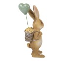 Clayre & Eef Decoratie Beeld Konijn 7x5x17 cm Bruin Kunststof