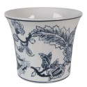 Clayre & Eef Planter Ø 16x13 cm White Blue Ceramic