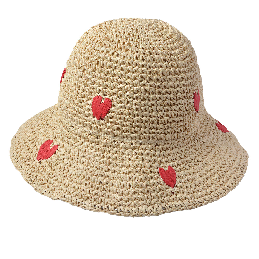 Clayre & Eef Hoed Kind Beige Papierstro afbeelding