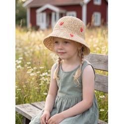 Clayre & Eef Cappello per bambini Beige Paglia di carta