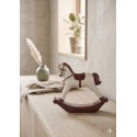Clayre & Eef Statuetta Cavallo a dondolo 15x4x14 cm Beige Ceramica