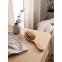 Clayre & Eef Spazzola per capelli 23x8x3 cm Marrone Beige Legno