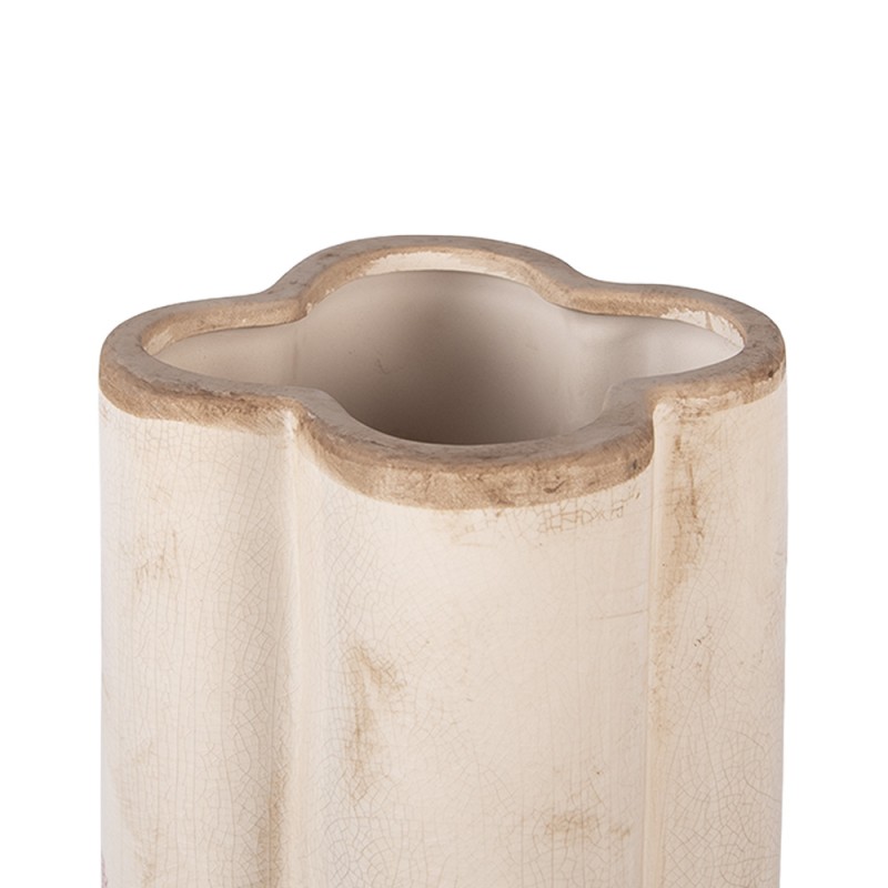 Clayre & Eef Vase Ø 16x36 cm Beige Keramik