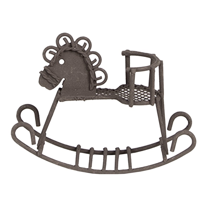 Clayre & Eef Image de décoration Cheval 9x3x6 cm Marron Métal