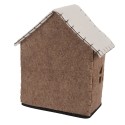 Clayre & Eef Decorative Figurine House 17x9x19 cm Brown Textile