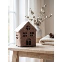 Clayre & Eef Decorative Figurine House 17x9x19 cm Brown Textile