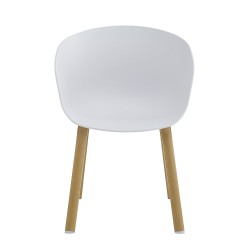 Clayre & Eef Chaise à manger 54x51x82 cm Blanc Métal