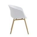 Clayre & Eef Sedie da pranzo 54x51x82 cm Bianco Metallo