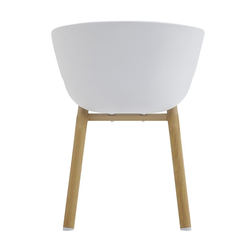 Clayre & Eef Sedie da pranzo 54x51x82 cm Bianco Metallo