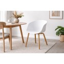 Clayre & Eef Sedie da pranzo 54x51x82 cm Bianco Metallo