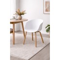 Clayre & Eef Sedie da pranzo 54x51x82 cm Bianco Metallo