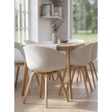 Clayre & Eef Sedie da pranzo 54x51x82 cm Bianco Metallo