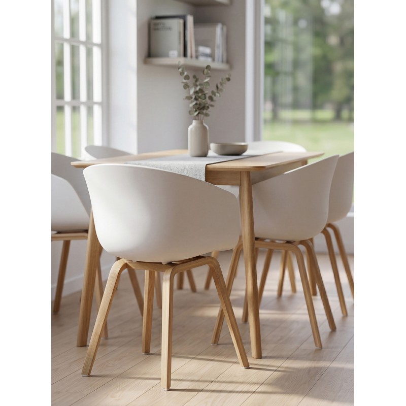 Clayre & Eef Sedie da pranzo 54x51x82 cm Bianco Metallo