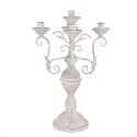 Clayre & Eef Candelabro Ø 29x58 cm Bianco Metallo