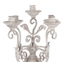 Clayre & Eef Candelabro Ø 29x58 cm Bianco Metallo
