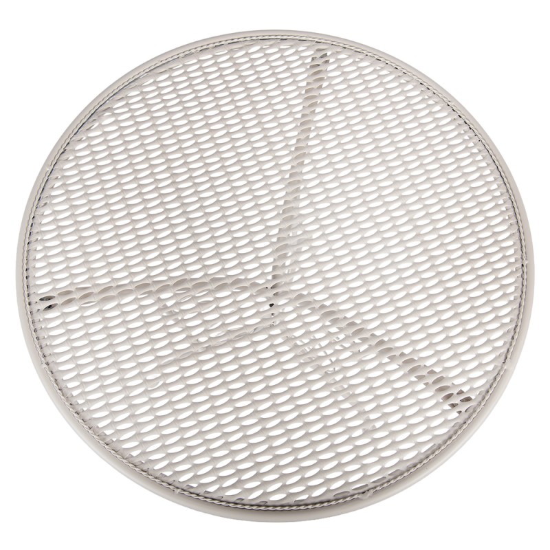 Clayre & Eef Bistroset Bistrotafel Bistrostoel 3-delig Ø 60x70 / 39x39x94 cm Wit Metaal