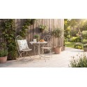 Clayre & Eef Bistroset Bistrotafel Bistrostoel 3-delig Ø 60x70 / 39x39x94 cm Wit Metaal