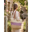 Clayre & Eef Sac de plage 46x30 cm Violet Synthétique