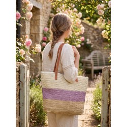 Clayre & Eef Sac de plage 46x30 cm Violet Synthétique