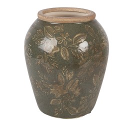 Clayre & Eef Vaso Ø 15x18 cm Verde Ceramica