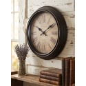Clayre & Eef Wanduhr Ø 29x5 cm Braun Kunststoff
