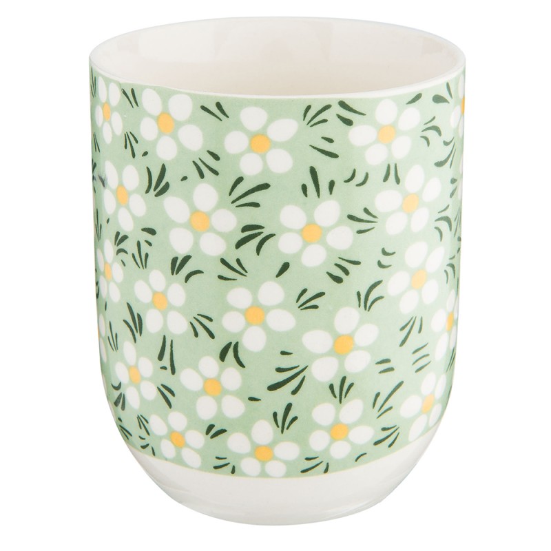 Clayre & Eef Mok 100 ml Groen Porselein Bloemen