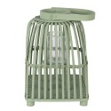 Clayre & Eef Windlicht 21x21x30 cm Grün Rattan