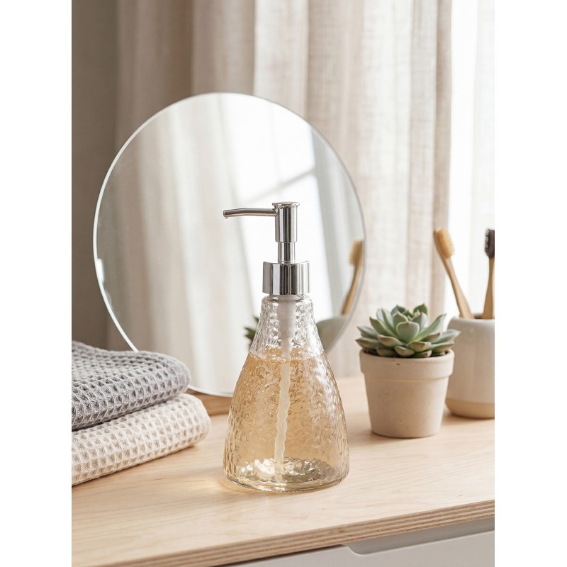 Clayre & Eef Seifenspender 400 ml Schwarz Glas